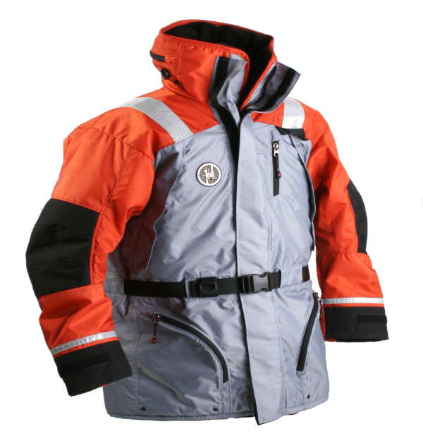 outdoor work jacket with a white background